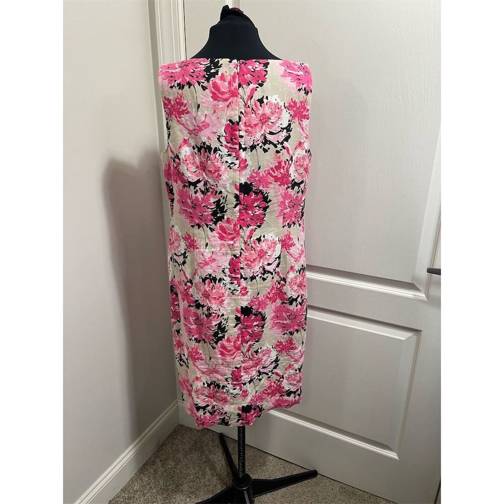 Kim Rogers Women's Size 14 Pink Floral Sleeveless Midi Dress Casual sku140 - Picture 3 of 10